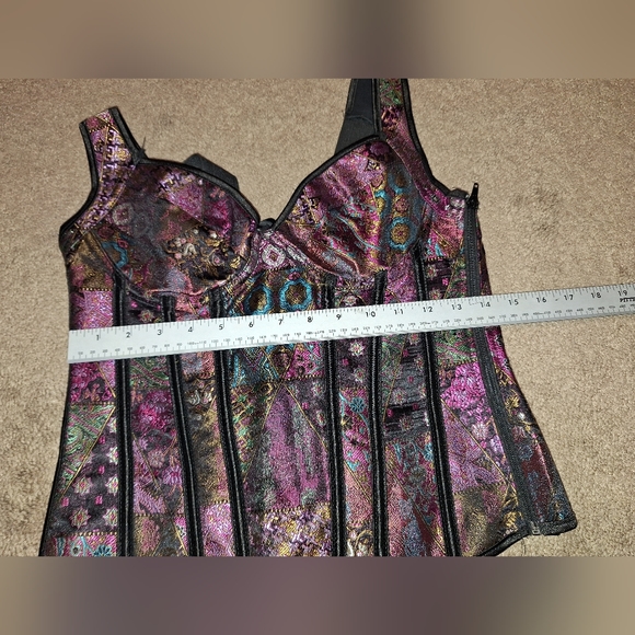 NWOT/Women's multicolor lace up shapewear tank corset/ - Picture 4 of 14